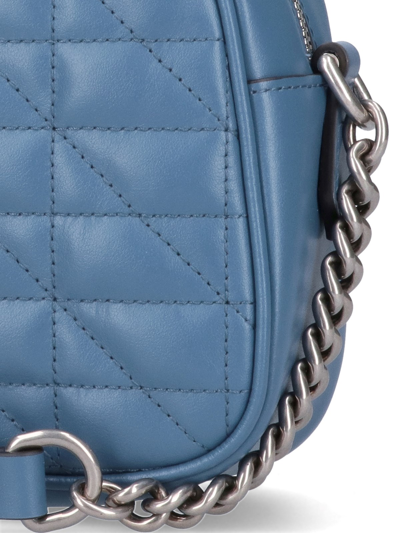 Shop Gucci 'gg Marmont' Shoulder Bag In Blu