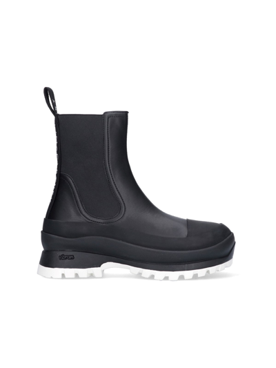 Shop Stella Mccartney "chelsea Trace" Ankle Boots In Nero