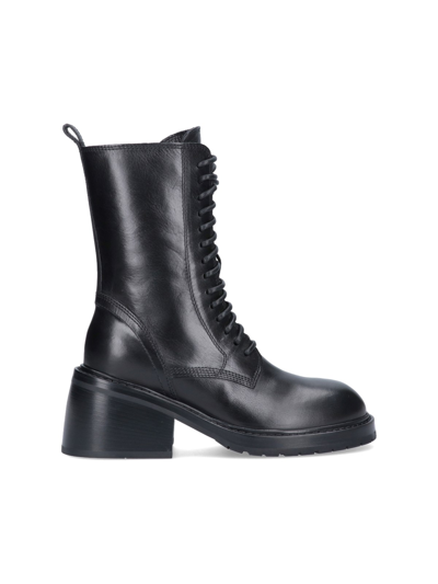 Shop Ann Demeulemeester Lace-up Combat Boots In Nero