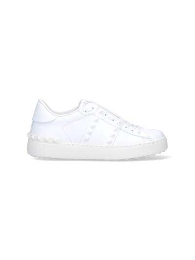 Shop Valentino 'rockstud Untitled' Sneakers In Bianco