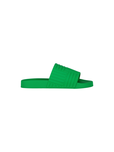 Shop Bottega Veneta Slider Sandals In Verde