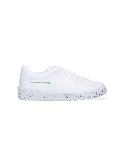 Shop Valentino 'open For A Change' Sneakers In Bianco