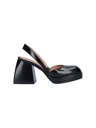 Nodaleto Bulla Jones 85 Pumps In Brushed Leather In Nero