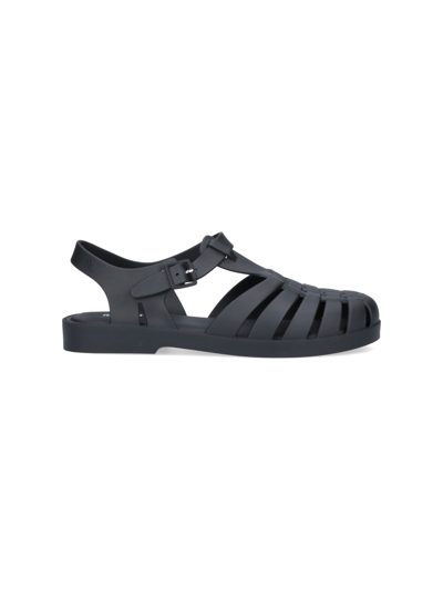 Melissa Possession Strappy Flat Sandals In Black