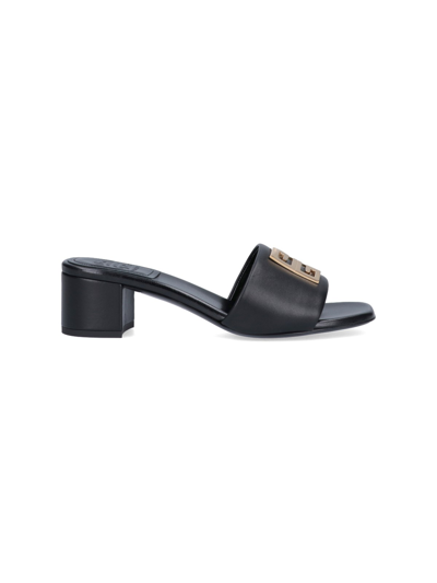 Shop Givenchy '4g' Sandals In Nero