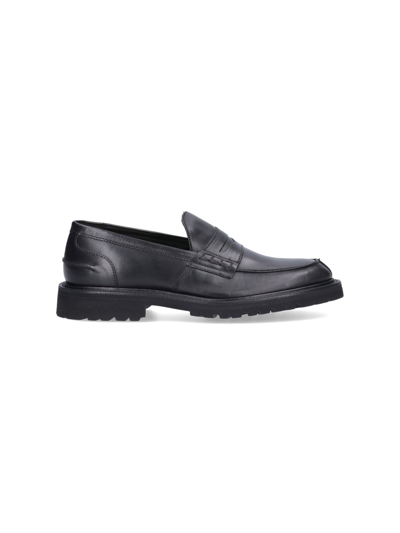 Shop Tricker's 'penny' Loafers In Nero