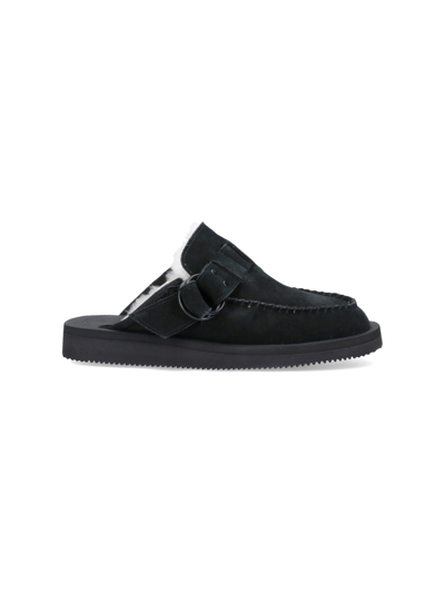 Shop Suicoke 'lemi-mab' Mules In Nero