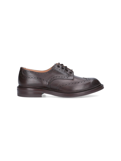 Shop Tricker's 'bourton' Derby Shoes In Marrone