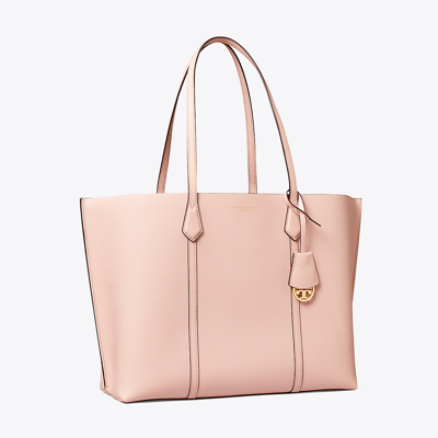 Shop Tory Burch Perry Triple-compartment Tote Bag In Shell Pink