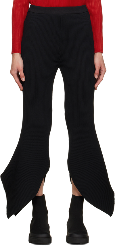 Shop Issey Miyake Black Fluidity Arc Trousers In 15 Black