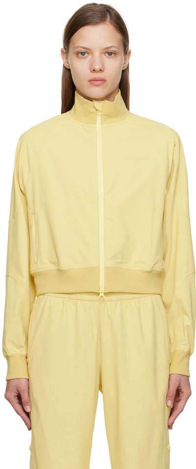 Shop Outdoor Voices Yellow High Stride Jacket In Ginger