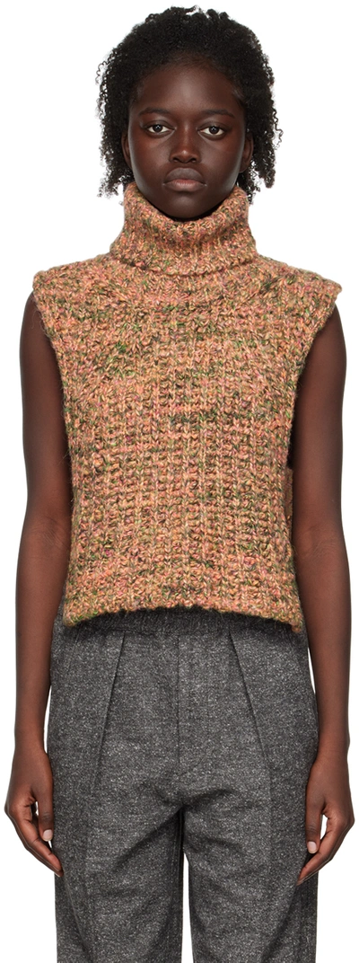 Isabel Marant Étoile Meggy Turtleneck Sweater Vest In 99mu Multicolor