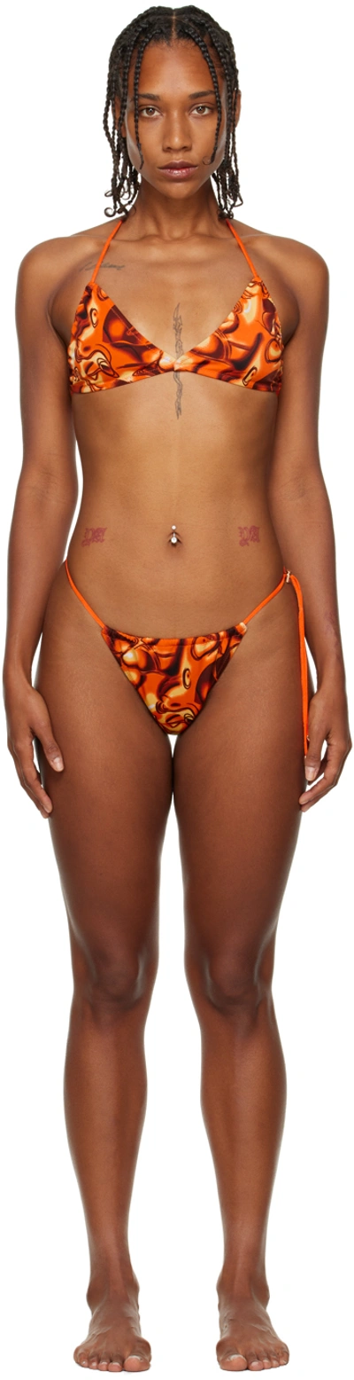 Dos Swim Ssense Exclusive Orange Isa & Nova Bikini In Supreme