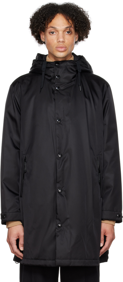 Shop Burberry Black Anderton Ekd Coat