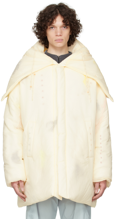 Shop Hyein Seo Off-white Hooded Jacket In Ivory