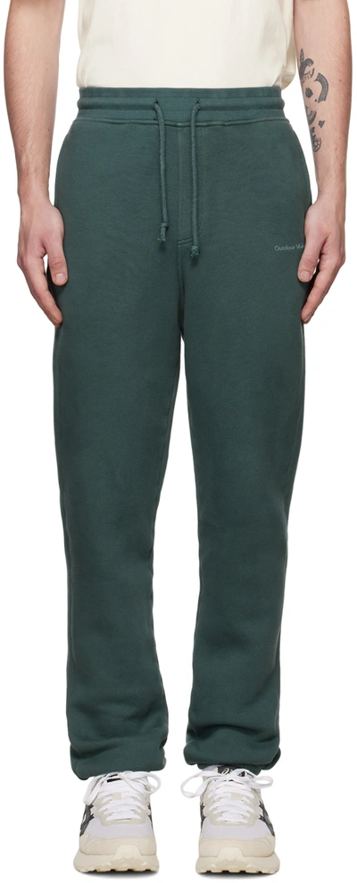 Shop Outdoor Voices Green Organic Cotton Lounge Pants In Lizard