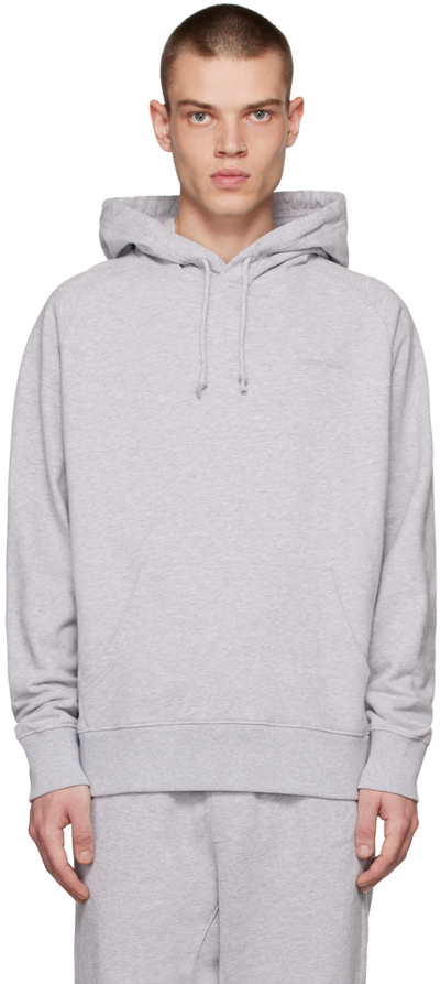 Shop Outdoor Voices Gray Organic Cotton Hoodie In Heather Grey