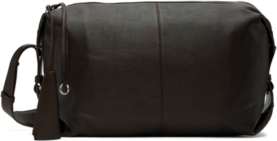 Shop Lemaire Brown Large Folded Bag In Br490 Dark Chocolate