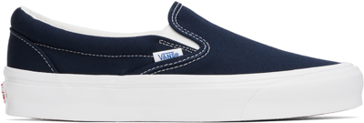 Shop Vans Navy Og Classic Slip-on Lx Sneakers