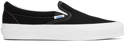 Shop Vans Black Og Classic Slip-on Lx Sneakers In Blk/white