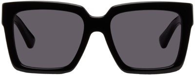 Shop Bottega Veneta Black Square Sunglasses In Black-black-grey