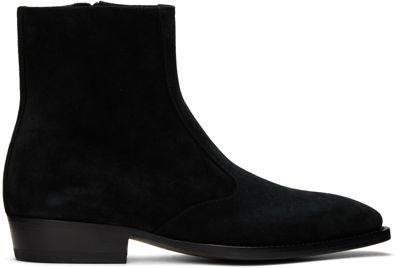 Shop Manolo Blahnik Black Sloane Chelsea Boots In Blck(0015) 0001
