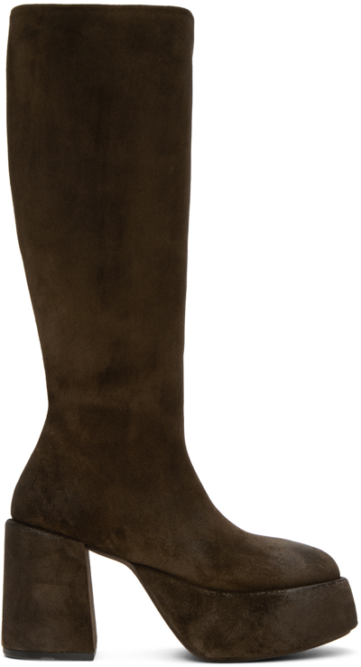 Shop Marsèll Ssense Exclusive Brown Tacplat Boots In 460 T.moro