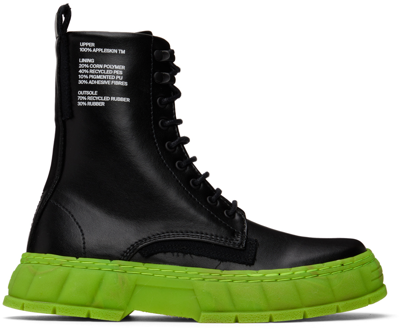 Shop Viron Black & Green 1992 Boots In 92s Black
