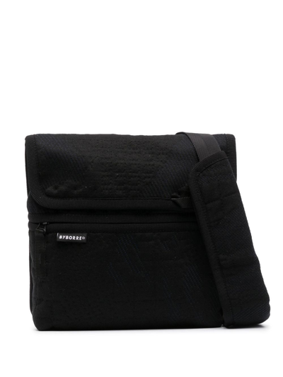 Shop Byborre Logo-patch Jacquard Messenger Bag In Black
