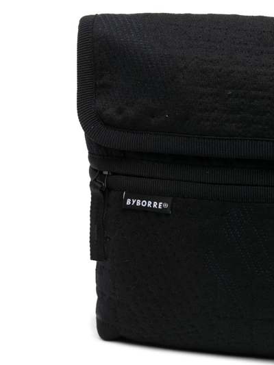 Shop Byborre Logo-patch Jacquard Messenger Bag In Black