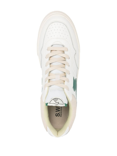 Stepney Workers Club Pearl S-strike Suede Trainers In White