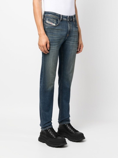 Shop Diesel Slim-cut Denim Jeans In Blue