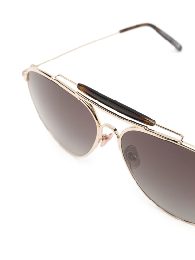 Shop Tom Ford Pilot-frame Sunglasses In Gold