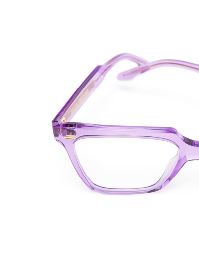 Cutler And Gross 1346-08 56mm Classic Purple Crystal Acetate Optical Glasses In Purple