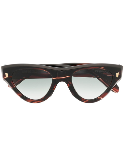 Shop Cutler And Gross Cat-eye Tortoiseshell Sunglasses In Brown