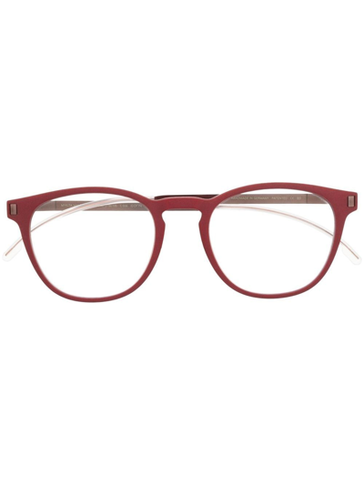 Shop Mykita Guava Round-frame Glasses In Red