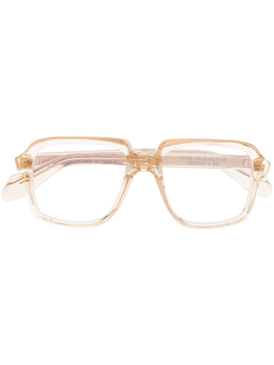 Shop Cutler And Gross 1397 Square-frame Glasses In Neutrals