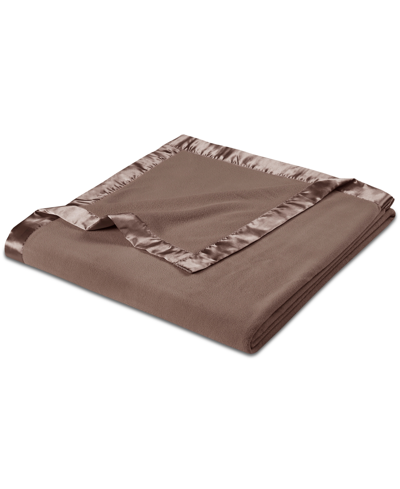 Shop Martha Stewart Collection Soft Fleece Blanket, King, Created For Macy's In French Roast