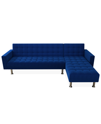 Shop Gold Sparrow Houston Convertible Sofa Bed Sectional In Sapphire