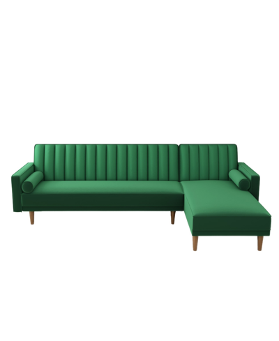 Shop Gold Sparrow Sonoma Convertible Sofa Bed Sectional In Jade