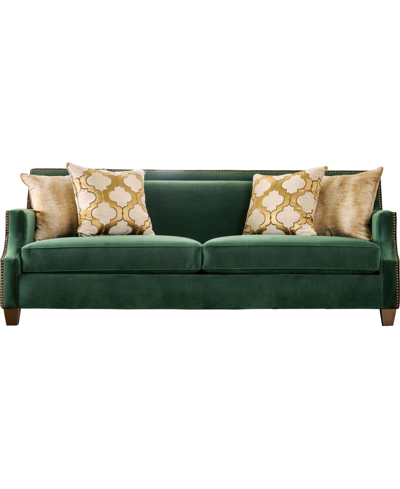 Shop Furniture Of America Eyreanne Upholstered Sofa In Green