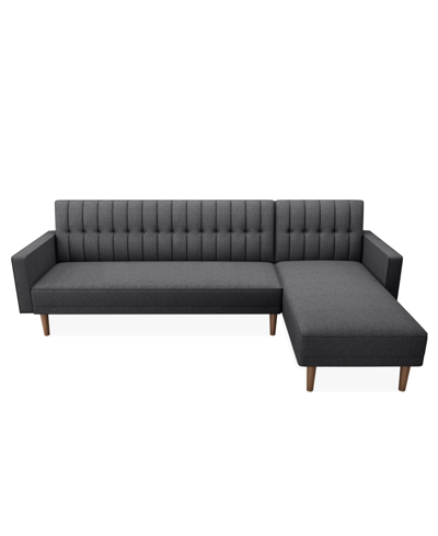 Shop Gold Sparrow Claremont Convertible Sofa Bed Sectional In Gray