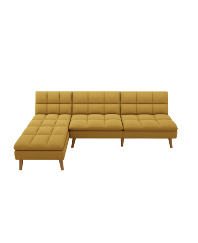 Shop Gold Sparrow Bovey Convertible Sofa Bed Sectional In Honey