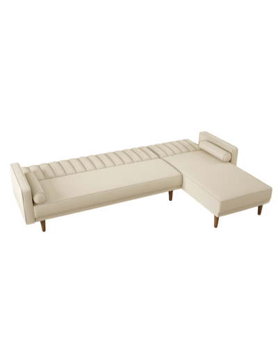Shop Gold Sparrow Sonoma Convertible Sofa Bed Sectional In Beige