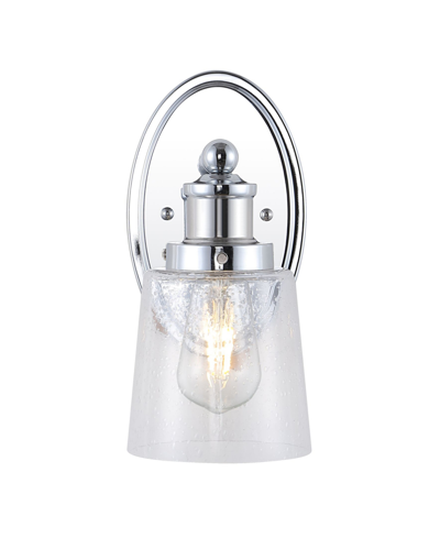 Jonathan Y Beverly 1-light Glass Classic Cottage Led Vanity Light In Silver-tone