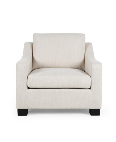 Shop Noble House Halevy Contemporary Club Chair In Beige