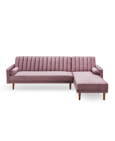 Shop Gold Sparrow Sonoma Convertible Sofa Bed Sectional In Mauve