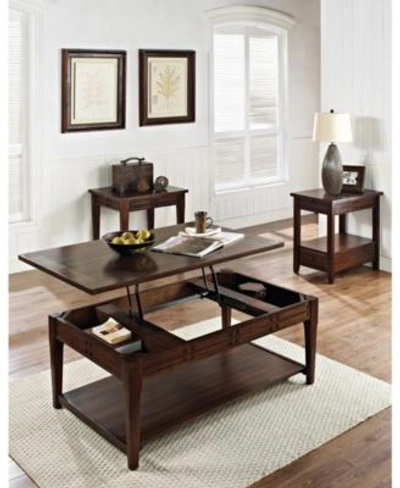 Shop Steve Silver Cleave Table Furniture Collection In Dk Brown