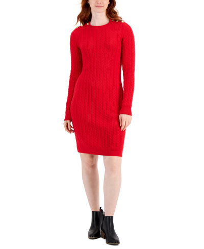 Charter Club Women's Cable Sweater Dress, Created For Macy's In ...