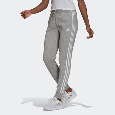 Shop Adidas Originals Women's Adidas Essentials Fleece 3-stripes Pants In Grey